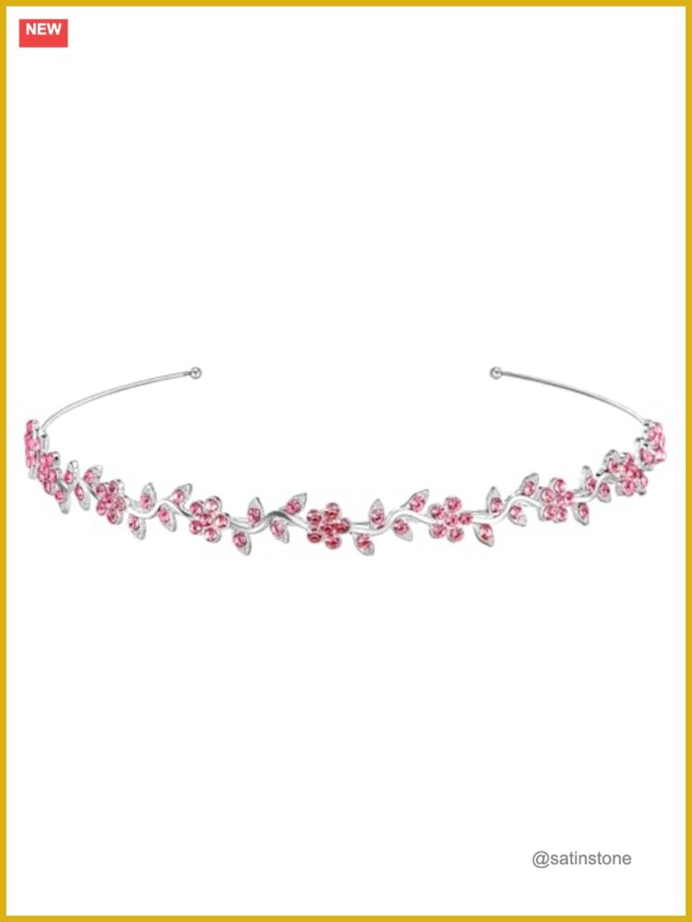Rhinestone Flower Bridal Headpiece Wedding Hair Accessory